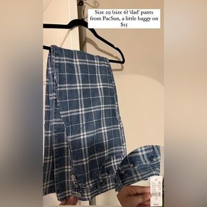 NWT Plaid dad pants